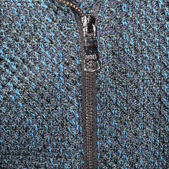 NWOT Banana Republic Navy & Turquoise Tweed Blazer - Picture 4 of 6